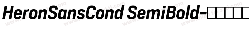 HeronSansCond SemiBold字体转换